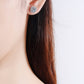 1 Carat Moissanite Geometric Stud Earrings