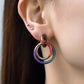 Multicolored Double Hoop Earrings