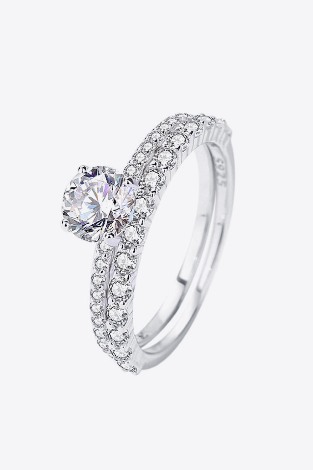 Moissanite 2-Piece 925 Sterling Silver Ring