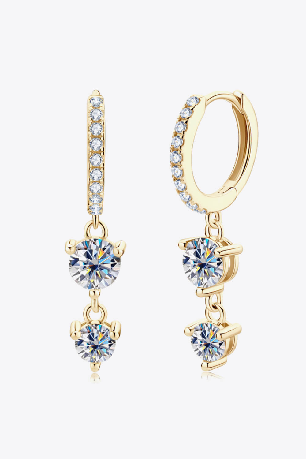 Adored Be The One Moissanite Drop Earrings