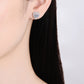 Moissanite Heart-Shaped Stud Earrings