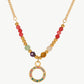 18K Gold-Plated Hoop Pendant Necklace