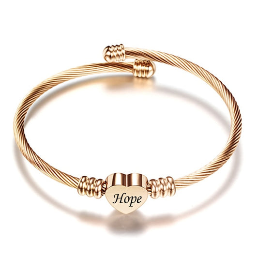 Hope Initial Bracelet | Stainless Steel